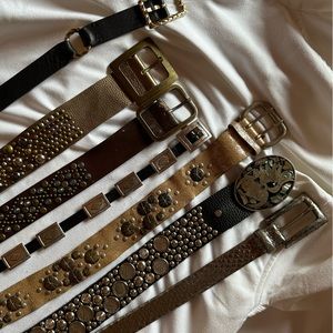 HANDMADE Y2K BEDAZZLED JEWEL EMBELLISHED BELTS x7 🥰💕gold black crystal silver